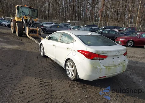 2013 Hyundai Elantra Limited from USA, damaged, VIN 5NPDH4AEXDH221044